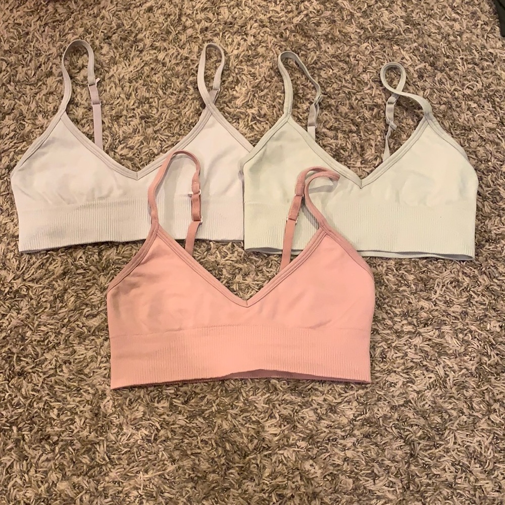 Set of 3 lululemon ebb to street bras!